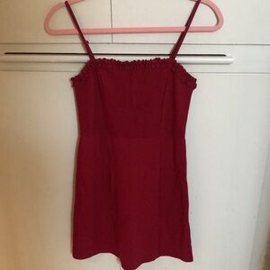 🆕❤️Slip Dress! Trending ruffles! Stunning red knit dress! adjustable straps! S